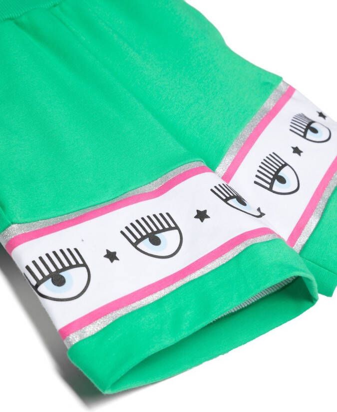 Chiara Ferragni Kids Shorts met logo Groen