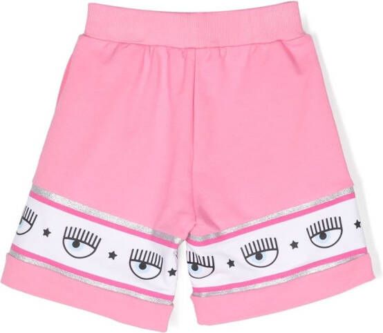 Chiara Ferragni Kids Shorts met logoband Roze