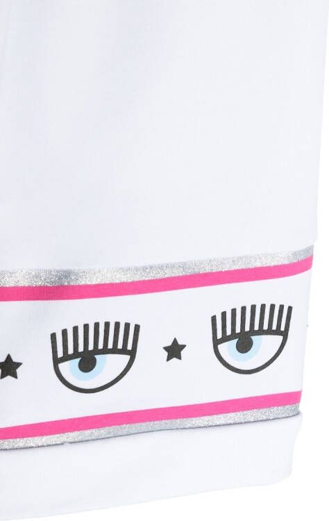 Chiara Ferragni Kids Shorts met logoband Wit