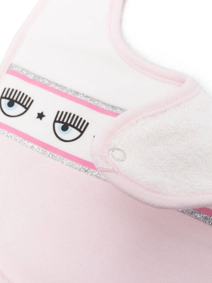 Chiara Ferragni Kids Slabbetje met print Roze