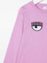Chiara Ferragni Kids Sweater met geborduurd logo Paars - Thumbnail 3