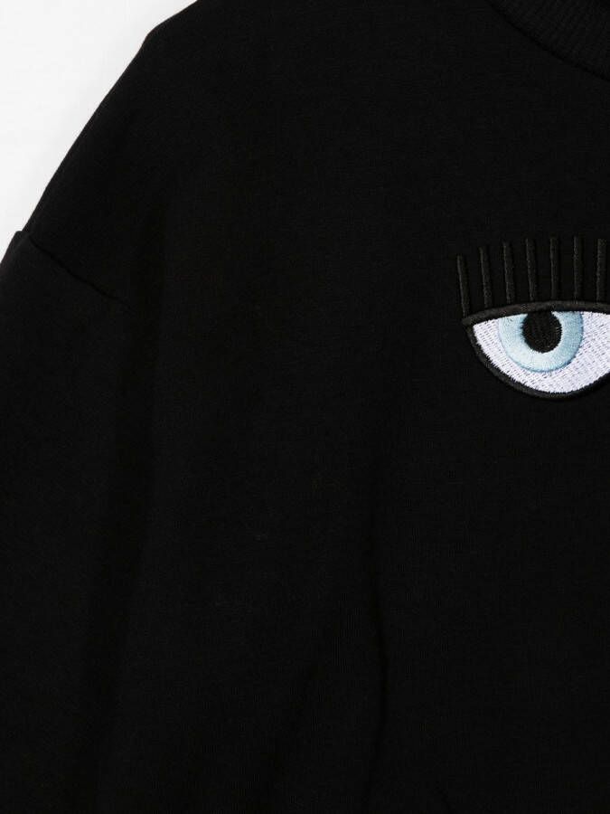 Chiara Ferragni Kids Sweater met geborduurd patroon Zwart