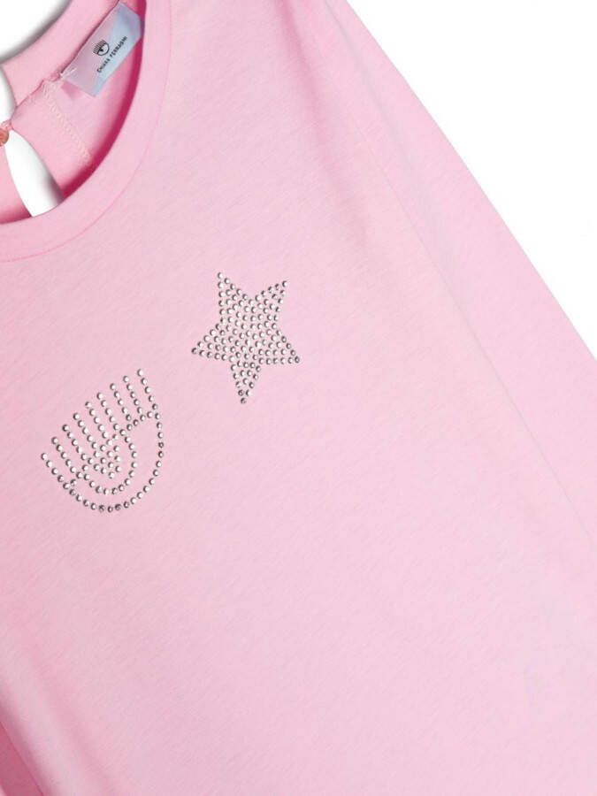 Chiara Ferragni Kids Sweater met logo Roze