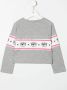 Chiara Ferragni Kids Sweater met logoband Grijs - Thumbnail 2