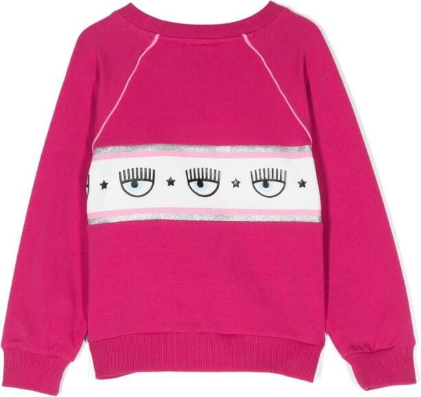 Chiara Ferragni Kids Sweater met logoband Roze