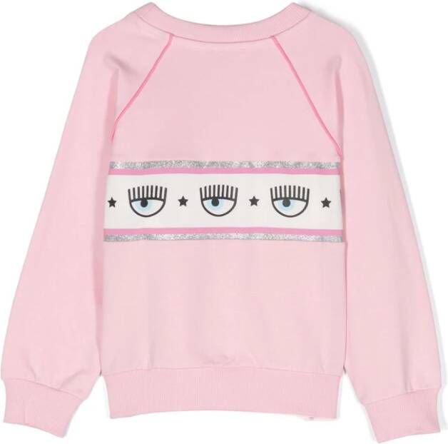 Chiara Ferragni Kids Sweater met logoprint Roze