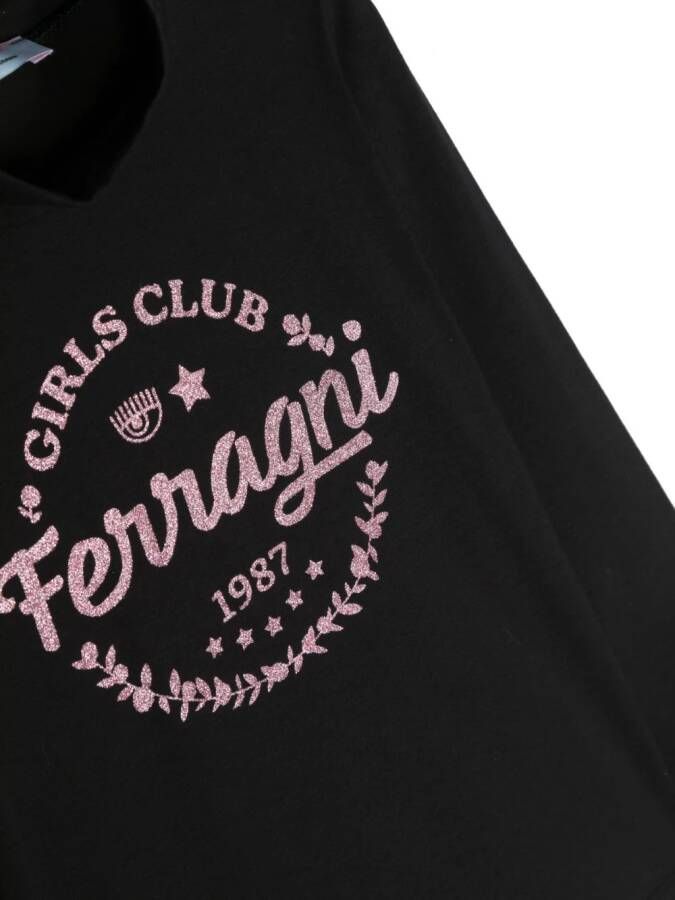 Chiara Ferragni Kids Sweater met logoprint Zwart