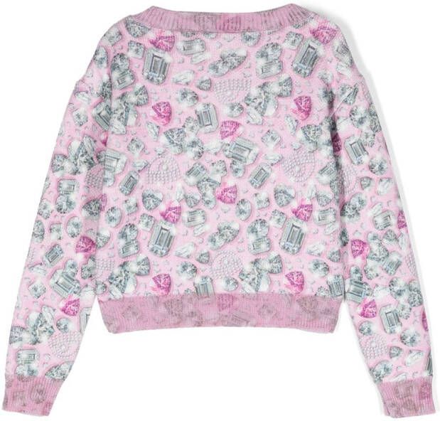Chiara Ferragni Kids Sweater met print Roze