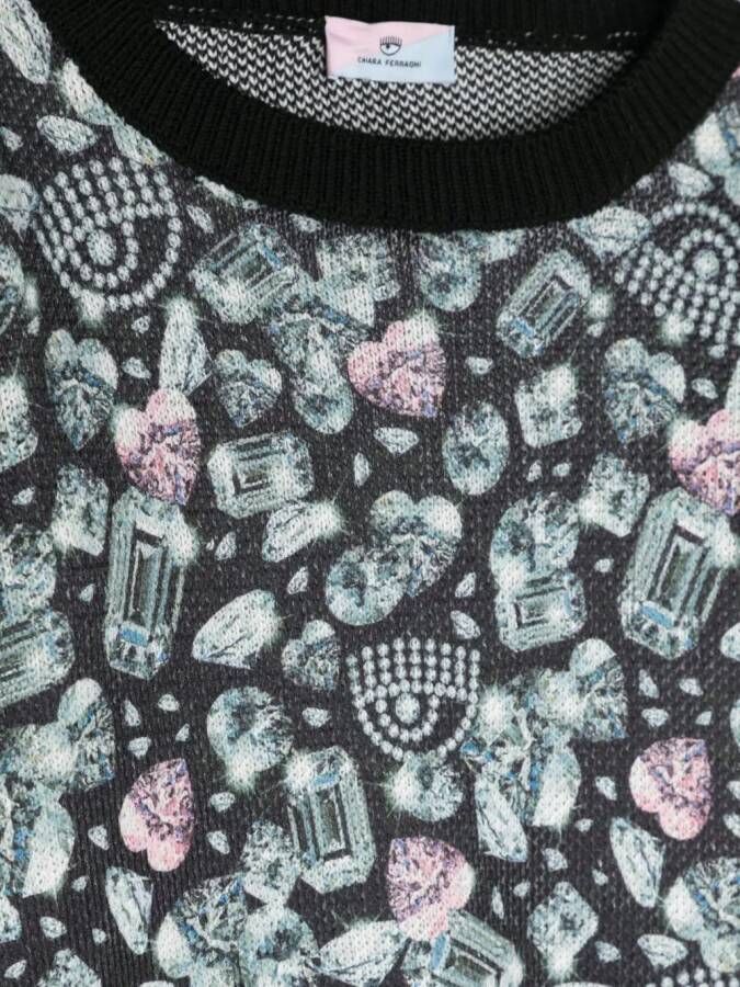 Chiara Ferragni Kids Sweater met print Zwart