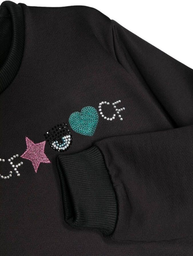 Chiara Ferragni Kids Sweater met ronde hals Zwart