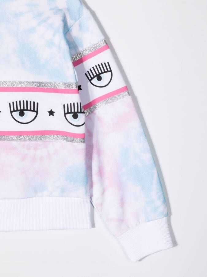 Chiara Ferragni Kids Sweater met tie-dye print Roze