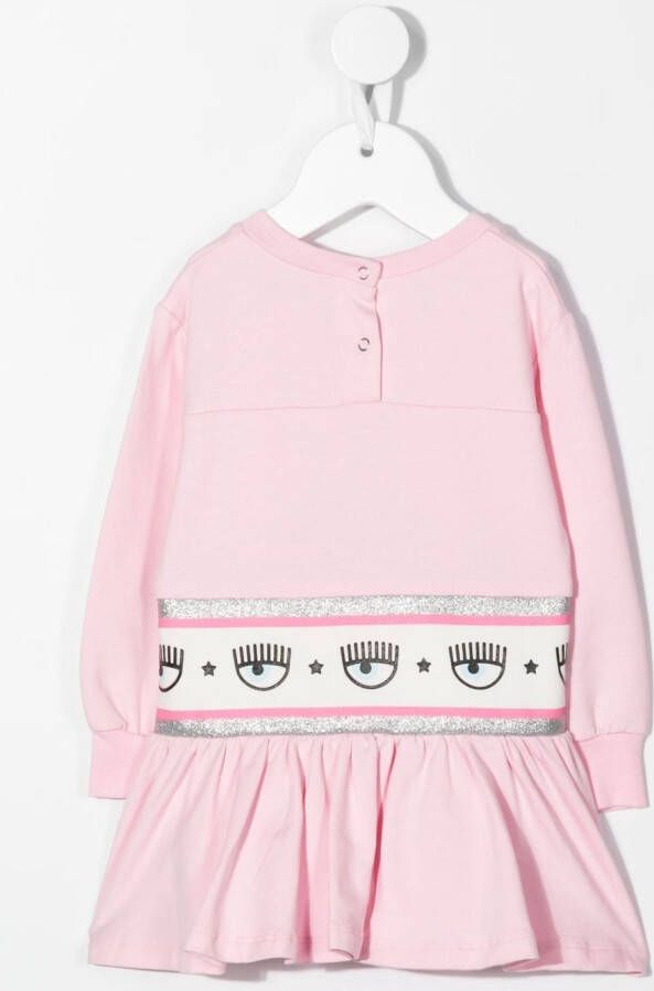Chiara Ferragni Kids Sweaterjurk met logoband Roze