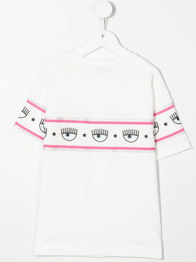 Chiara Ferragni Kids T-shirt met logoprint Wit
