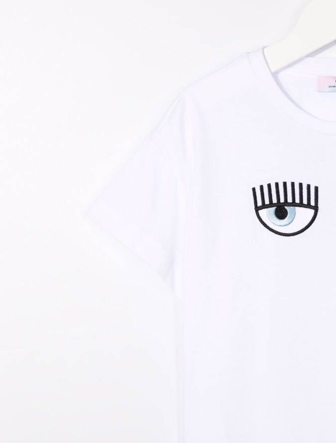 Chiara Ferragni Kids T-shirt met logoprint Wit