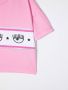 Chiara Ferragni Kids T-shirt met logostreep Roze - Thumbnail 3