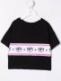 Chiara Ferragni Kids T-shirt met logostreep Zwart - Thumbnail 2