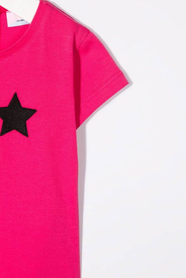 Chiara Ferragni Kids T-shirt met print Roze
