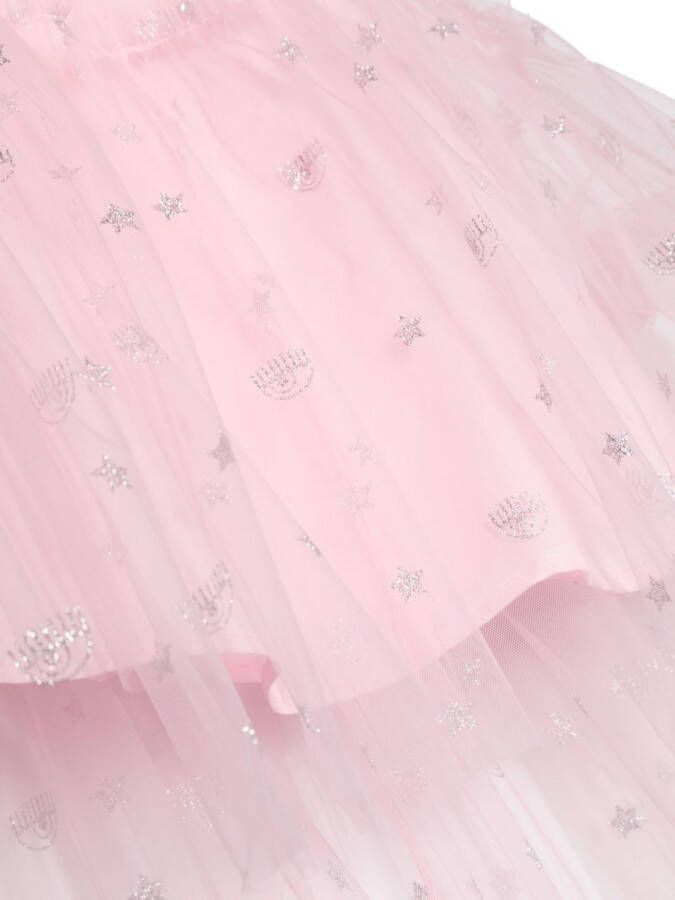 Chiara Ferragni Kids Tulen jurk Roze
