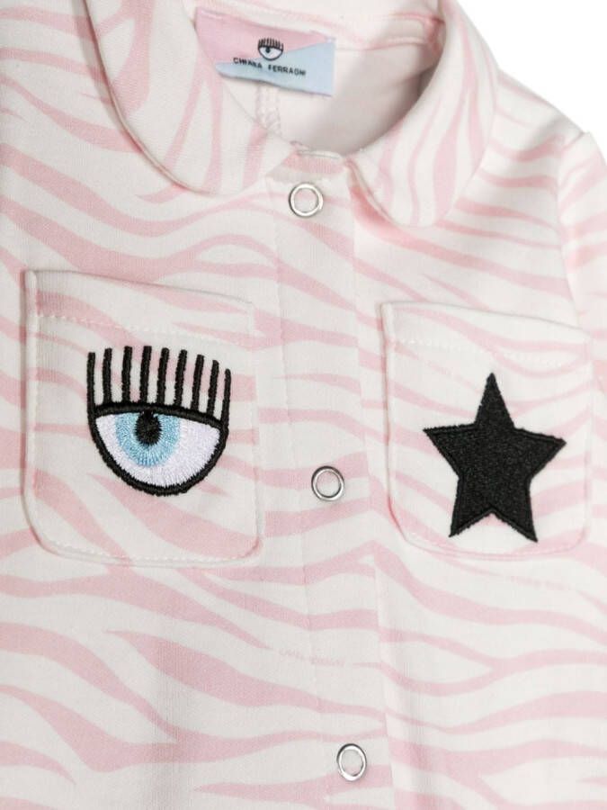 Chiara Ferragni Kids Babypakje met zebraprint Roze