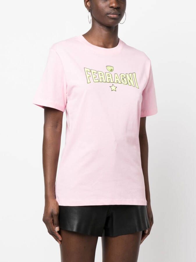 Chiara Ferragni T-shirt met logo Roze