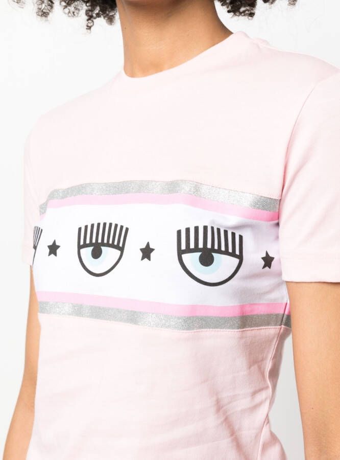 Chiara Ferragni T-shirt met logoprint Roze