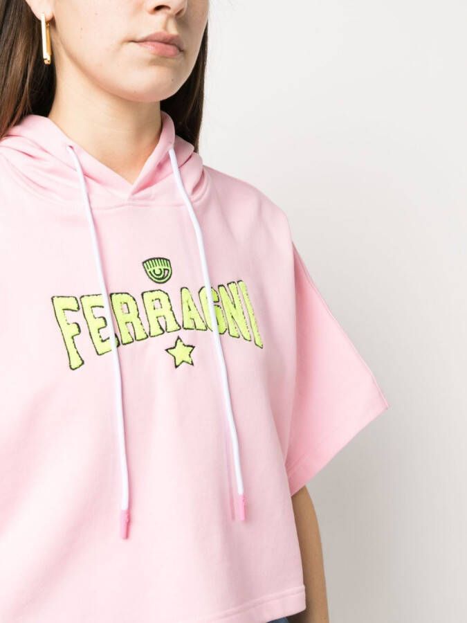Chiara Ferragni Hoodie met korte mouwen Roze