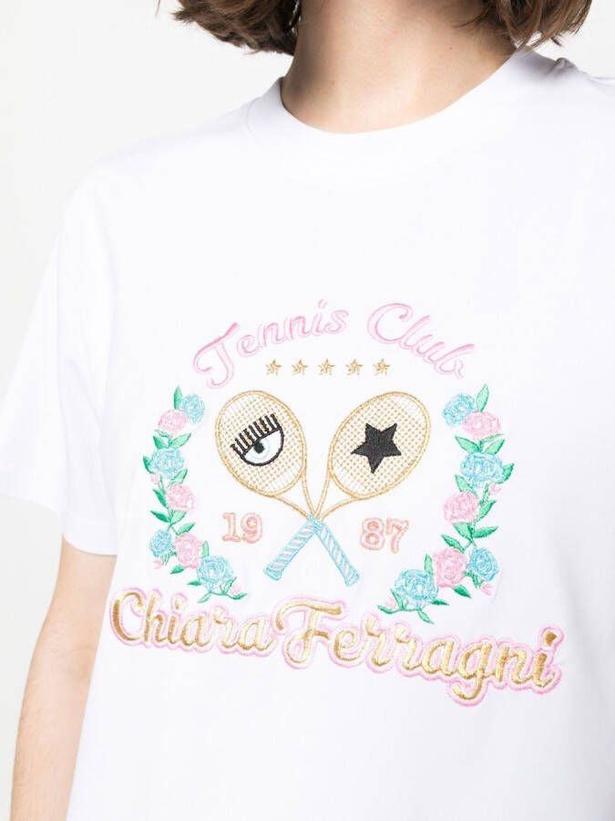 Chiara Ferragni T-shirt met borduurwerk Wit