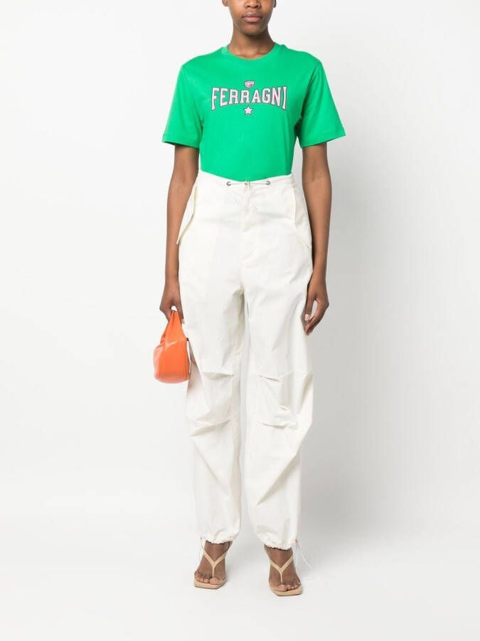 Chiara Ferragni T-shirt met logoprint Groen