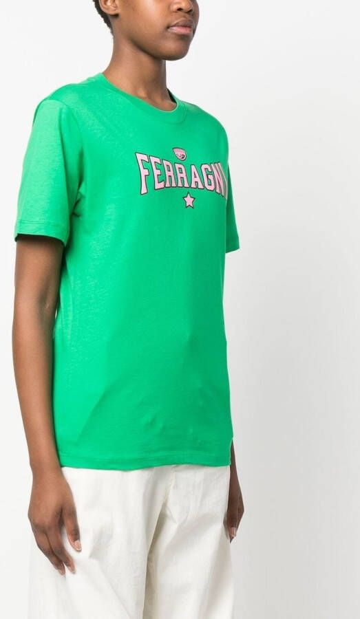 Chiara Ferragni T-shirt met logoprint Groen