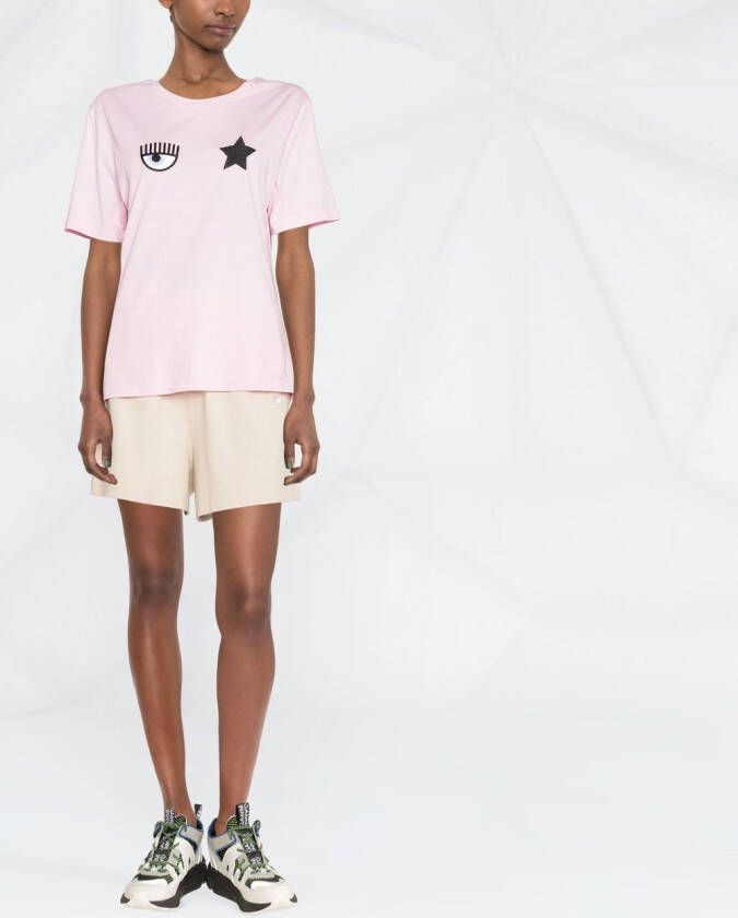 Chiara Ferragni T-shirt met logoprint Roze