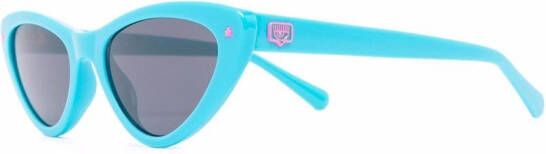 Chiara Ferragni Zonnebril met cat-eye montuur Blauw