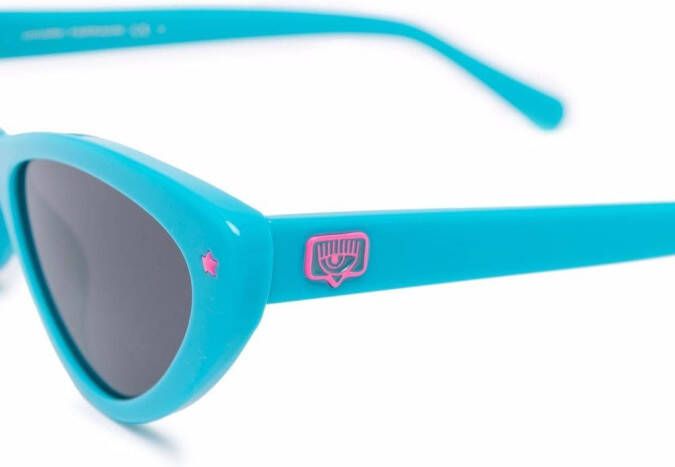 Chiara Ferragni Zonnebril met cat-eye montuur Blauw