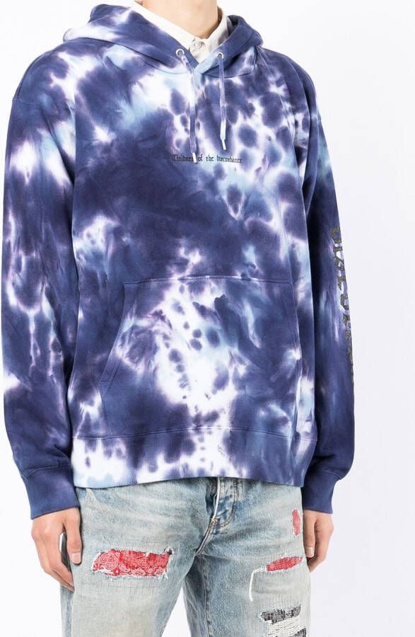 Children Of The Discordance Hoodie met tie-dye print Blauw