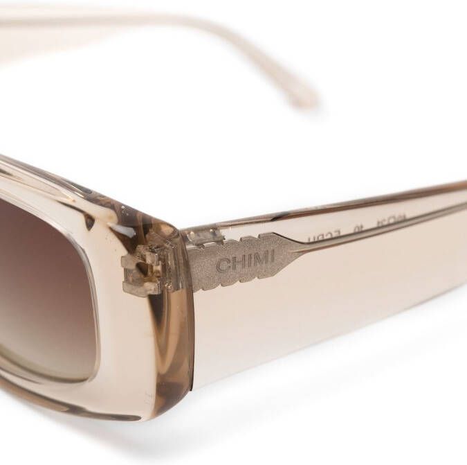 Chimi Zonnebril met rechthoekig montuur Beige