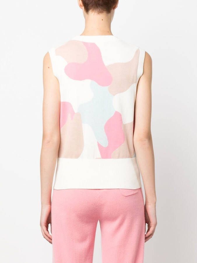 Chinti & Parker Hemd met camouflageprint Wit