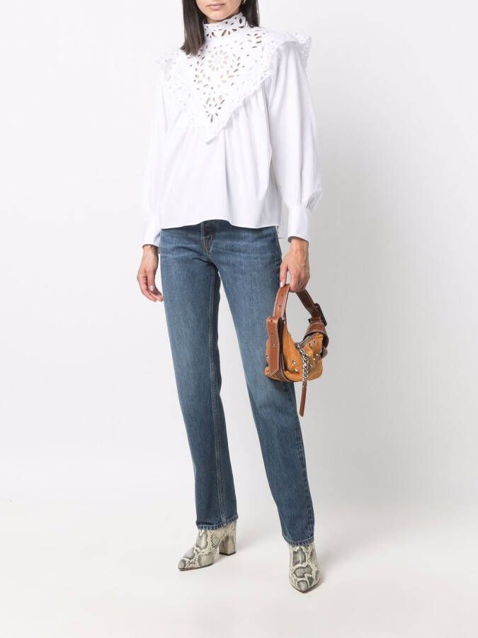 Chloé Broderie anglaise blouse Wit