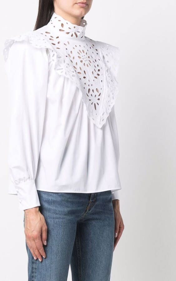 Chloé Broderie anglaise blouse Wit