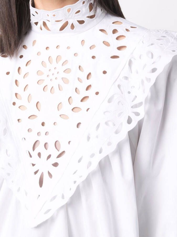 Chloé Broderie anglaise blouse Wit