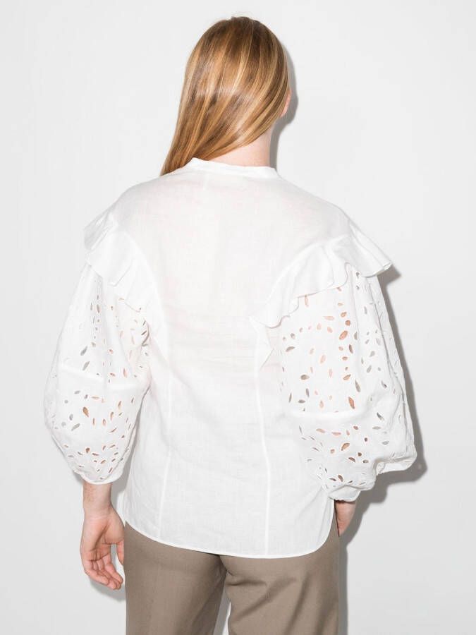 Chloé Broderie anglaise blouse Wit
