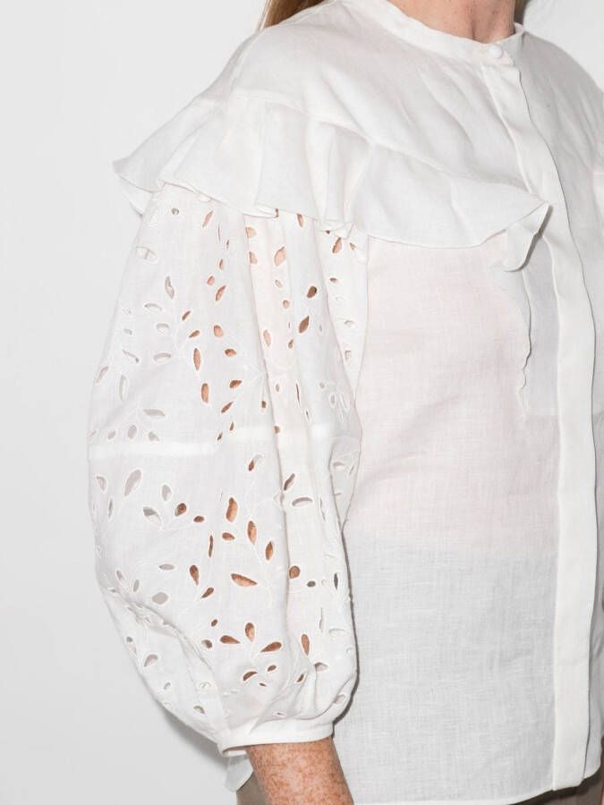 Chloé Broderie anglaise blouse Wit