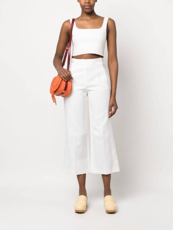 Chloé Cropped broek Wit