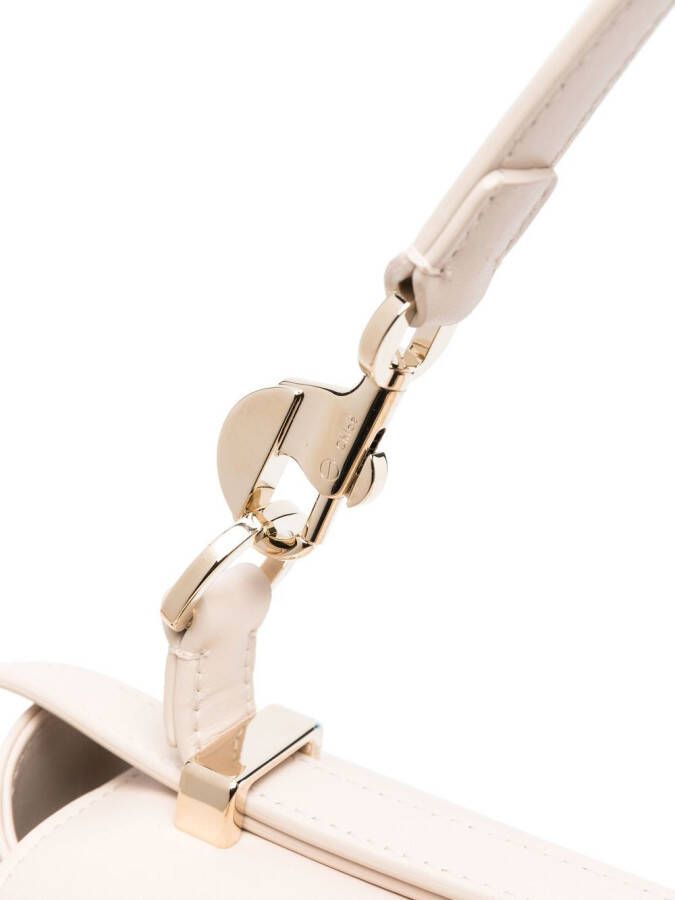 Chloé Shopper met logo-reliëf Beige