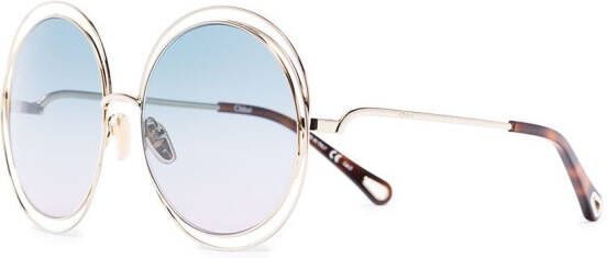 Chloé Eyewear Carlina zonnebril met rond montuur Goud