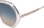 Chloé Eyewear Esther zonnebril met achthoekig montuur Beige - Thumbnail 3