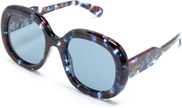 Chloé Eyewear Zonnebril met vierkant montuur Blauw