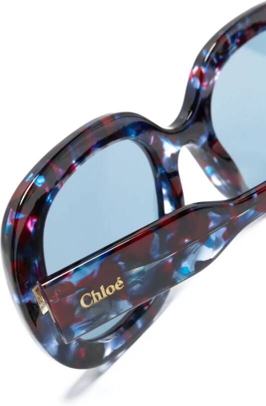 Chloé Eyewear Zonnebril met vierkant montuur Blauw