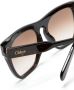 Chloé Eyewear Gayia zonnebril met vierkant montuur Bruin - Thumbnail 3