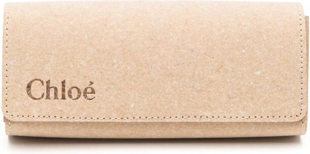 Chloé Eyewear Zonnebril met rond montuur Zwart