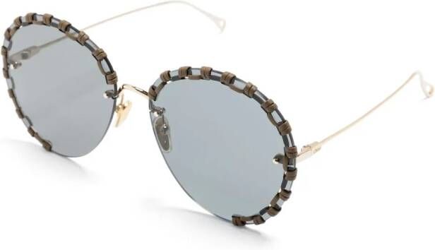Chloé Eyewear Idora zonnebril met rond montuur Goud