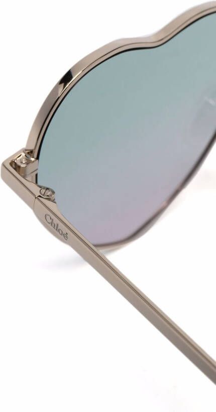 Chloé Eyewear Milane zonnebril met hartvormig montuur Goud